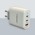 ⁦شاحن حائط X-Scoot CH-234 مزود بمنفذين PD Type-C + USB 65 وات للشحن السريع⁩ - الصورة ⁦5⁩