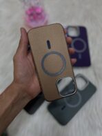 ⁦جراب  iPhone 16 Pro Max، جراب هاتف MagSafe من الجلد والسيليكون قوي مقاوم للصدمات، جراب نحيف للغاية مع بطانة داخلية لمنع ظهر هاتفك من الخدوش، يدعم الشحن اللاسلكي، حماية شديدة التحمل ومضاد للخدش⁩ - الصورة ⁦10⁩