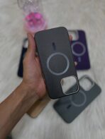 ⁦جراب  iPhone 16 Pro Max، جراب هاتف MagSafe من الجلد والسيليكون قوي مقاوم للصدمات، جراب نحيف للغاية مع بطانة داخلية لمنع ظهر هاتفك من الخدوش، يدعم الشحن اللاسلكي، حماية شديدة التحمل ومضاد للخدش⁩ - الصورة ⁦11⁩