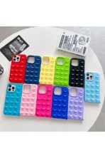 ⁦جراب هاتف ثلاثي الأبعاد مزود بكأس شفط مع حزام حبل لهاتف iPhone 16 Pro Max غطاء واقٍ ناعم من الصدمات⁩ - الصورة ⁦2⁩