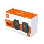 ⁦مكبر صوت من كيسونلي s-555 للوسائط المتعددة 2.0 للكمبيوتر واللاب توب، اسود، USB⁩ - الصورة ⁦2⁩