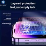 ⁦واقي شاشة زجاجي مقاوم للغبار Lito D+ Pro لهاتف iPhone 16⁩ - الصورة ⁦3⁩