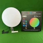 ⁦إضاءة احترافية للتصوير الفوتوغرافي RGB-LED GS-450 | إضاءة حلقية RGB قابلة للتعتيم بقطر 26 سم مع جهاز تحكم عن بعد، سطوع قابل للتعديل وأنماط ألوان متعددة، مثالية للمكياج والبث المباشر وتسجيل الفيديو .⁩ - الصورة ⁦4⁩