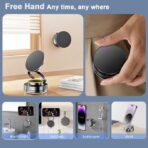 ⁦حامل هاتف مغناطيسي Magsafe دوار 360° مع كوب شفط – مزدوج الوجه، قابل للطي والسحب – إصدار محسن للسيارة والمكتب والمنزل .⁩ - الصورة ⁦15⁩