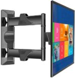 ⁦حامل تلفزيون p4 يثبت على الحائط بحركة كاملة لشاشة مقاس 32-55 بوصة يتحمل حتى 70 باوند، اسود⁩ - الصورة ⁦9⁩