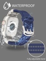 ⁦سوار سيليكون ناعم بمخلب مزدوج متوافق مع ساعة ابل الترا 2/الترا 49 ملم، سلسلة 10 46 ملم، 9/8/7 45 ملم، SE2/SE/6/5/4 44 ملم، 3/2/1 42 ملم، موصل معدني متين⁩ - الصورة ⁦2⁩