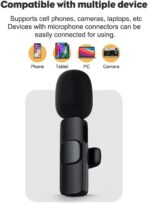 ⁦ميكروفون K8  لاسلكي  2.4 جيجا لافالير متعدد الاتجاهات للمقابلات مع اليوتيوب وتسجيل الفيديو والبث المباشر متوافق مع أجهزة لايتنينج ونوع سي⁩ - الصورة ⁦6⁩