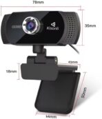 ⁦كاميرا ويب Kisonli PC-2 عالية الدقة 1080p، مايكروفون مدمج، توصيل USB، للكمبيوتر والمكالمات المرئية⁩ - الصورة ⁦2⁩