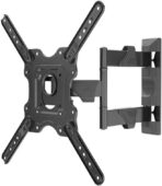 ⁦حامل تلفزيون p4 يثبت على الحائط بحركة كاملة لشاشة مقاس 32-55 بوصة يتحمل حتى 70 باوند، اسود⁩ - الصورة ⁦2⁩