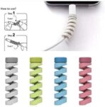 ⁦واقي كابل USB لحماية سلك السماعة والشاحن من القطع، 4 قطع⁩ - الصورة ⁦2⁩