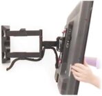 ⁦حامل تلفزيون p4 يثبت على الحائط بحركة كاملة لشاشة مقاس 32-55 بوصة يتحمل حتى 70 باوند، اسود⁩ - الصورة ⁦4⁩