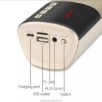 ⁦مكبر صوت ستيريو LED-800B من كيسونلي، صوت ستيريو بلوتوث لاسلكي، يدعم منفذ AUX/USB وبطاقة الذاكرة والراديو، ميكروفون مدمج للرد على المكالمات من خلاله⁩ - الصورة ⁦2⁩