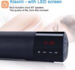 ⁦مكبر صوت ستيريو LED-800B من كيسونلي، صوت ستيريو بلوتوث لاسلكي، يدعم منفذ AUX/USB وبطاقة الذاكرة والراديو، ميكروفون مدمج للرد على المكالمات من خلاله⁩ - الصورة ⁦3⁩