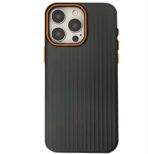 جراب معدني فاخر مموج غير لامع مقاوم للصدمات متوافق مع iPhone 14 Pro Max - تصميم مموج مطلي، ممتص للصدمات غير قابل للانزلاق، غطاء صلب من مادة TPU+PC.