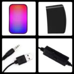 ⁦سماعات كيسونلي X17 مع إضاءة ار جي بي - صوت ستيريو عالي الجودة مع تأثيرات إضاءة متعددة، وتصميم مبتكر باستخدام تقنية USB⁩ - الصورة ⁦8⁩