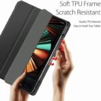 ⁦جراب حماية توبي بتصميم قلاب مع حامل لجهاز اي باد برو (12.9 بوصة) من دوكس دوسيس (المنتج لا يشمل القلم) (2022) (2021) (2020) (2018) - لون أسود⁩ - الصورة ⁦5⁩