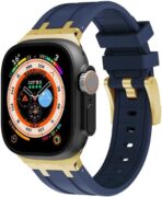 ⁦سوار ساعة T800 الترا للرجال والنساء سيليكون ناعم بتصميم جديد لسلسلة ساعات T800 - ازرق كحلي⁩ - الصورة ⁦5⁩