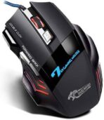 ⁦ماوس الالعاب X7 ملون بريثينج لايت بلون اسود، USB  بسلك USB 3200 نقطة لكل بوصة للاب توب والكمبيوتر .⁩ - الصورة ⁦6⁩