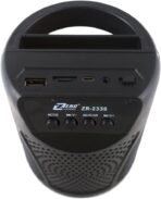 ⁦مكبر صوت ZR-233S اللاسلكي من زيرو، محمول بتقنية بلوتوث ومزود بقارئ بطاقات SD/AUX/USB - اسود⁩ - الصورة ⁦6⁩