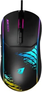 ⁦ماوس الألعاب Jertech SHOOTER XP14 RGB - مستشعر بصري 3600 نقطة في البوصة - معدل استطلاع 125 هرتز - كابل مضفر⁩ - الصورة ⁦2⁩