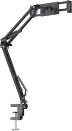 ⁦حامل تابلت وجوال مكتبي مرن بذراع طويل من Yesido، حامل قابل للتعديل بقاعدة قوية، ستاند للاستخدام المنزلي والمكتبي موديل C296 ، مثالي للمشاهدة، القراءة، والكتابة براحة كاملة⁩ - الصورة ⁦5⁩