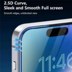 ⁦Joyroom JR-MLG0287 واقي شاشة من الزجاج المقوى (شاشة كاملة 2.5D بحافة سوداء) لجهاز iP 16 Pro Max (مضاد للضوء الأزرق + مقاوم للغبار)⁩ - الصورة ⁦4⁩