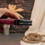 ⁦جراب من الجلد الصناعي الفاخر لهاتف  جالاكسي Z فولد 4 [شكل تمساح] شحن لاسلكي لسامسونج⁩ - الصورة ⁦4⁩