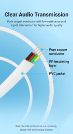 ⁦كابل تليفون بطول 15 متر فعلى ابيض اللون RJ11 +كليبسات وافيز بلاستيك للتثبيت، لهاتف ذكي⁩ - الصورة ⁦5⁩