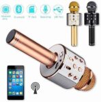 ⁦ميكروفون كاريوكي بلوتوث ، ميكروفون لاسلكي متعدد الوظائف 2 في 1 مع تسجيل صوتي وتشغيل مستمر + شحن USB + فتحة لإدخال بطاقة + بورت AUX⁩ - الصورة ⁦13⁩