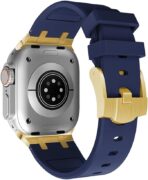 ⁦سوار ساعة T800 الترا للرجال والنساء سيليكون ناعم بتصميم جديد لسلسلة ساعات T800 - ازرق كحلي⁩ - الصورة ⁦3⁩