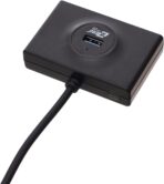 ⁦موزعات USB ب4 منافذ من زيرو ZR 304 مع موزع بيانات رفيع للغاية USB 3.0 مع كابل ممتد بطول 1.2 متر - أسود⁩ - الصورة ⁦3⁩