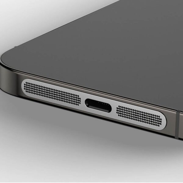 فلتر ستيكر لاصق شبكي معدني مقاوم للغبار لسماعة الأيفون