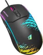 ماوس الألعاب Jertech SHOOTER XP14 RGB - مستشعر بصري 3600 نقطة في البوصة - معدل استطلاع 125 هرتز - كابل مضفر