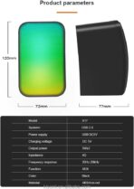 ⁦سماعات كيسونلي X17 مع إضاءة ار جي بي - صوت ستيريو عالي الجودة مع تأثيرات إضاءة متعددة، وتصميم مبتكر باستخدام تقنية USB⁩ - الصورة ⁦4⁩