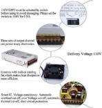 ⁦باور سبلاي متعدد الاستخدامات 12 فولت 30 امبير، محول تيار متردد منظم عالمي 360 وات لشرائط ليد وكاميرات المراقبة والراديو والكمبيوتر، يدعم مدخل تيار متردد 110 فولت/220 فولت⁩ - الصورة ⁦4⁩