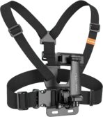 ⁦PLOKAMA حامل الصدر CX-10 للكاميرا الرياضية والهاتف الذكي - تصوير منظور الشخص الأول FPV - مرن، قابل للتعديل 360 درجة، سريع الفك للأجهزة الرياضية - اسود⁩ - الصورة ⁦9⁩