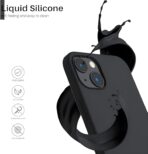 ⁦"جراب سليكون  يتوافق مع آيفون 12 - حماية مثالية وتصميم أنيق، متوافق مع الشحن اللاسلكي، يحمي من الصدمات والخدوش (أسود)⁩ - الصورة ⁦5⁩