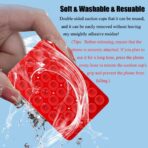 ⁦جراب موبايل بقاعدة لاصقة من السيليكون مزدوج الجوانب من سيفوكين، مقبض موبايل لاصق بدون استخدام اليدين لصور السيلفي ومقاطع الفيديو، سميك | قابل للغسل | غير قابل للانزلاق لآيفون واندرويد، أزرق فاتح⁩ - الصورة ⁦3⁩