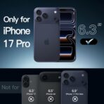 ⁦جراب هاتف حماية مغناطيسي لموبايل ايفون 17 برو 6.3 بوصة متوافق مع ماج سيف، غطاء ممتص للصدمات ومضاد للخدش⁩ - الصورة ⁦6⁩