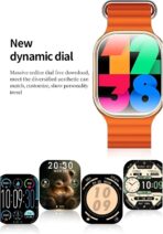 ⁦ساعة ذكية X10 الترا 3 بشاشة منحنية بتقنية NFC ، تصميم انيق 49 ملم، متتبع اللياقة البدنية، شحن لاسلكي، تطبيق ويرفيت برو للجوال في متجر iOS واندرويد للرجال والنساء .⁩ - الصورة ⁦7⁩