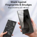 ⁦شاشة حماية كاملة للخصوصية من الزجاج المقوى لموبايل سامسونج S25 الترا من جوي رووم، لون أسود⁩ - الصورة ⁦4⁩