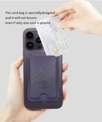 ⁦سانتا باربارا بولو اند ريكيت كلوب حامل بطاقات مغناطيسي، حامل بطاقات جلدي من سلسلة كاليس مع حامل للهواتف الذكية⁩ - الصورة ⁦4⁩