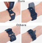 ⁦سوار ساعة من السيليكون الناعم، مقاس 22 ملم، سوار معصم بديل سريع الفك للجنسين⁩ - الصورة ⁦4⁩