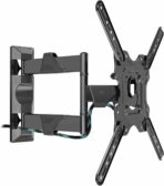 ⁦حامل تلفزيون p4 يثبت على الحائط بحركة كاملة لشاشة مقاس 32-55 بوصة يتحمل حتى 70 باوند، اسود⁩ - الصورة ⁦6⁩