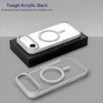 ⁦جراب مغناطيسي لموبايل ايفون 17 اير 6.5 انش متوافق مع ماج سيف، غطاء ممتص للصدمات مضاد للصدمات، اطار بولي يوريثين مقاوم للحرارة بلون سادة غير لامع، ظهر شفاف مضاد للخدش⁩ - الصورة ⁦5⁩