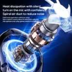 ⁦مبرد موبايل CX10 لعام 2025 مع أضواء ملونة ار جي بي ومشبك مغناطيسي، مبرد تبريد قوي 2 في 1 تبريد كالثلج من ميمو⁩ - الصورة ⁦4⁩