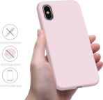 ⁦جراب من اوتوفلاي لايفون اكس اس ماكس، جراب ايفون بتصميم رفيع للغاية، جراب جل سيليكون سائل مع حماية لكامل هيكل الموبايل، جراب مضاد للخدش والصدمات⁩ - الصورة ⁦3⁩