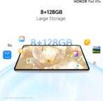 ⁦اونر تابلت باد X9a 8GB 128GB، شاشة فل فيو 11.5 انش 120Hz 2.5K، سناب دراجون 685، بطارية 8300mAh 35 واط، اندرويد 15، sim lite.⁩ - الصورة ⁦6⁩