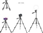 ⁦حامل ثلاثي للموبايل احترافي نييفو NP-3160 لتصوير ثابت وخفيف الوزن مع حقيبة حمل أرجل قابلة للتعديل ارتفاع حتي 685 مم⁩ - الصورة ⁦2⁩