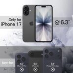 ⁦جراب مغناطيسي لهاتف iPhone 17 مقاس 6.3 بوصة متوافق مع MagSafe هاتف محمول مقاوم للصدمات إطار TPU غير لامع بلون سادة ظهر شفاف مضاد للخدش⁩ - الصورة ⁦8⁩